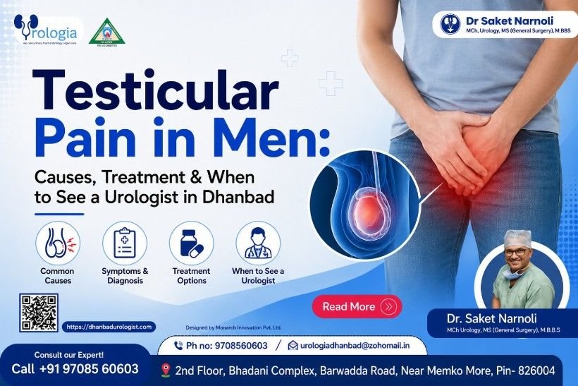Testicular Pain in Men Causes, Warning Signs & When to See a Urologist in Dhanbad